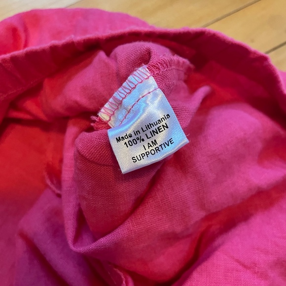 FLAX Wide Leg Linen Full Length Picnic Pant Elastic Drawstring Waist 31" Inseam - Picture 4 of 13